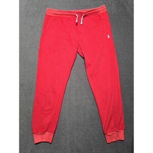Polo Ralph Lauren Men's Red Fleece Jogger Sweatpants Lounge Pants
